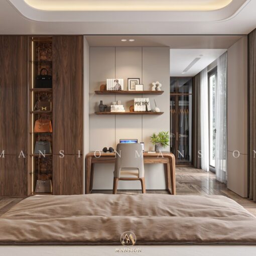 Bàn phấn gỗ óc chó BP-M014