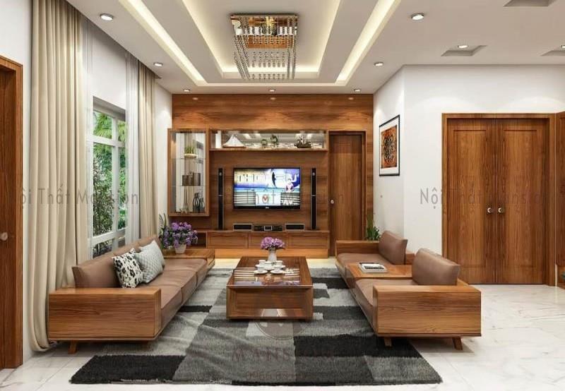 Cải tạo không gian khác biệt và đẳng cấp với nội thất gỗ tự nhiên cho phòng khách