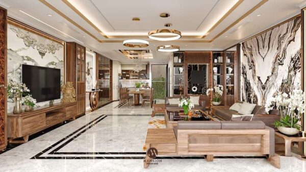 Thiết kế nội thất biệt thự Ecopark nổi bật giữa không gian xanh