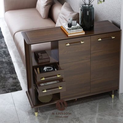 Thiết kế tủ giày gỗ óc chó cao cấp giá tốt