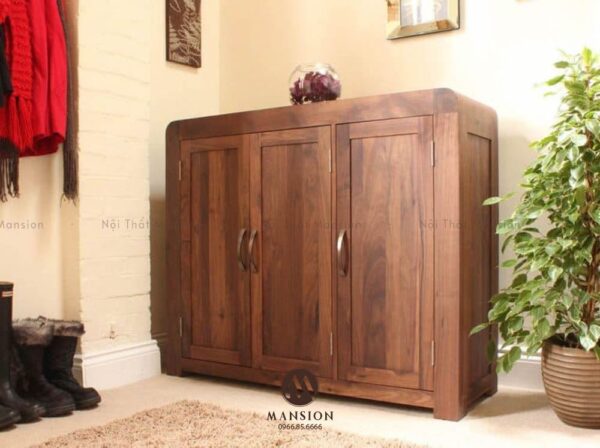 Thiết kế tủ giày gỗ óc chó cao cấp giá tốt