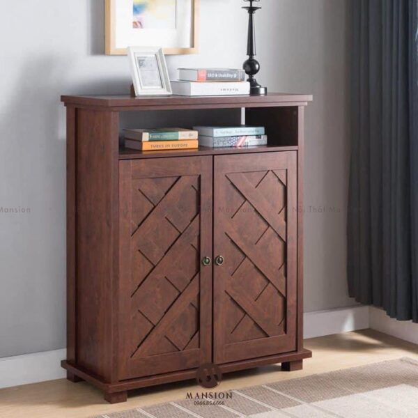 Thiết kế tủ giày gỗ óc chó cao cấp giá tốt