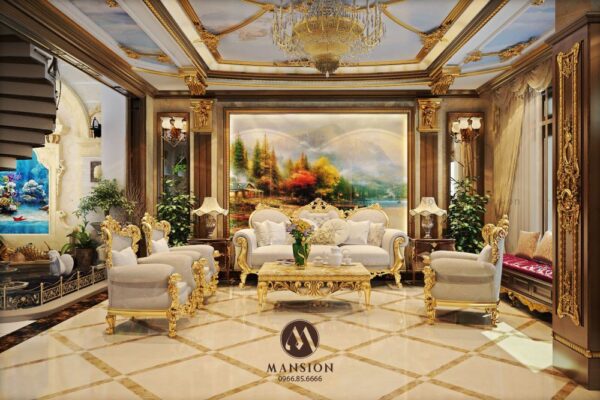 Bức tranh hoàn mỹ mang tên phòng khách tân cổ điển