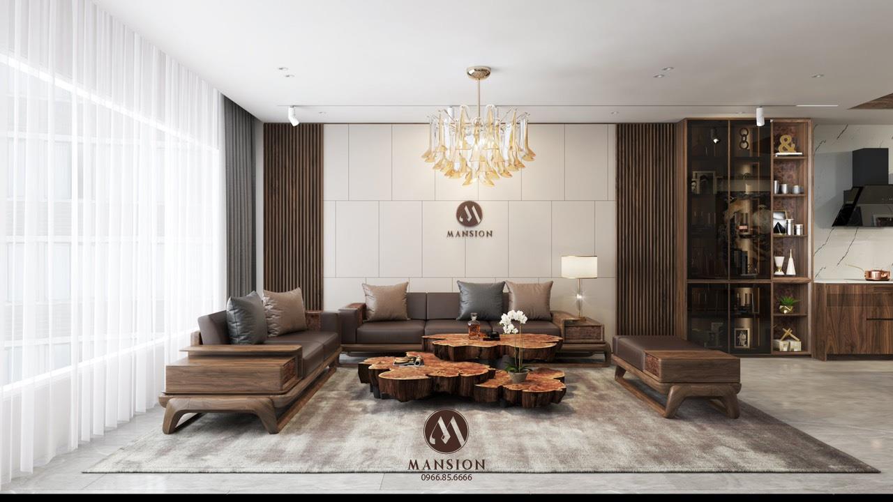 showroom nội thất gỗ óc chó Mansion