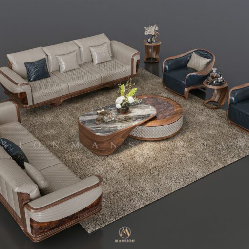 sofa gỗ óc chó m015