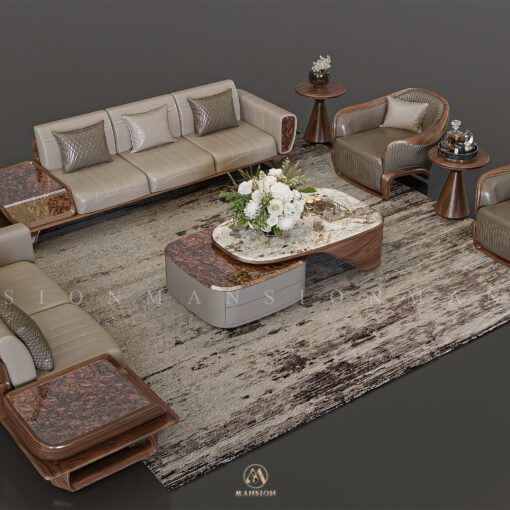 sofa gỗ óc chó m011