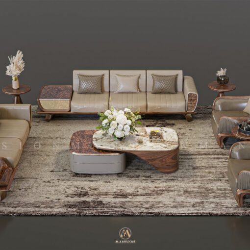 sofa gỗ óc chó m011