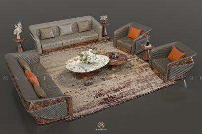sofa gỗ óc chó m013