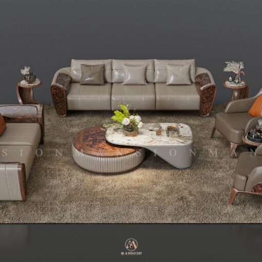 sofa gỗ óc chó m020