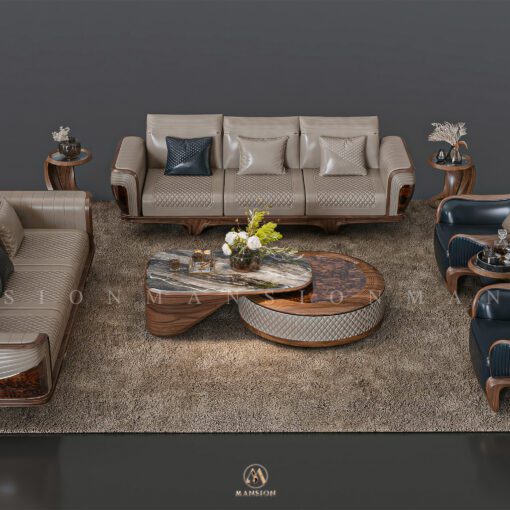 Alternative view of Sofa gỗ óc chó SF-M015