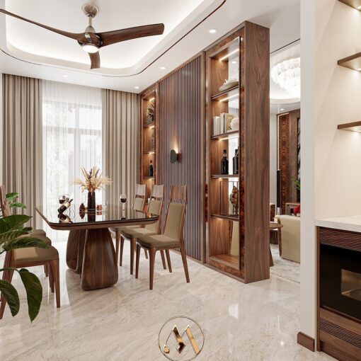 Bàn ghế ăn gỗ óc chó BGA-M009