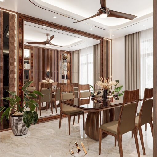 Bàn ghế ăn gỗ óc chó BGA-M009