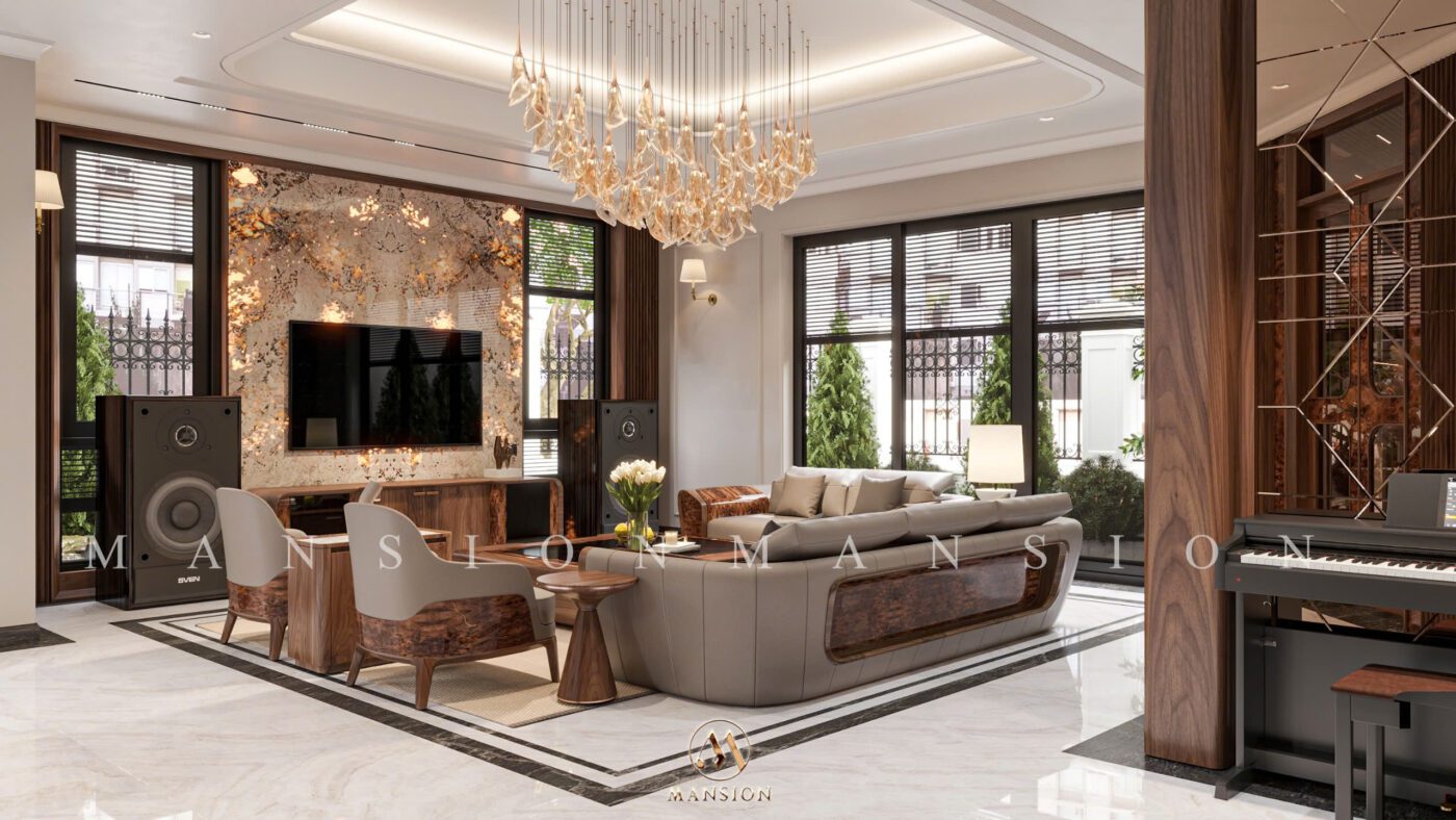 Sofa gỗ óc chó sf-m006 - Nội thất Mansion