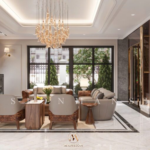 Alternative view of Sofa gỗ óc chó SF-M021