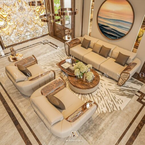 sofa gỗ óc chó sf-m037