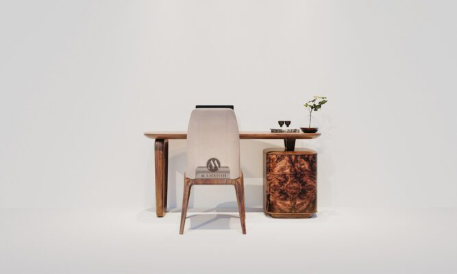 Bàn phấn gỗ óc chó đẹp