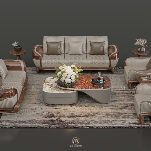 Alternative view of Sofa gỗ óc chó SF-M046