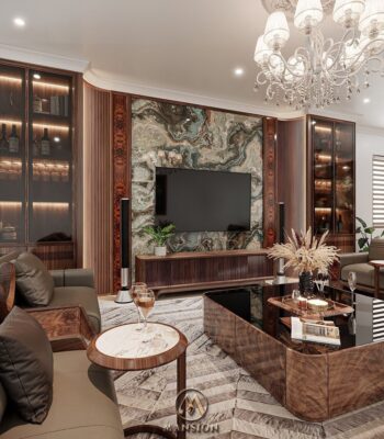 Dự án phòng làm việc nội thất gỗ óc chó