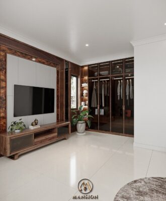 Dự án phòng làm việc nội thất gỗ óc chó