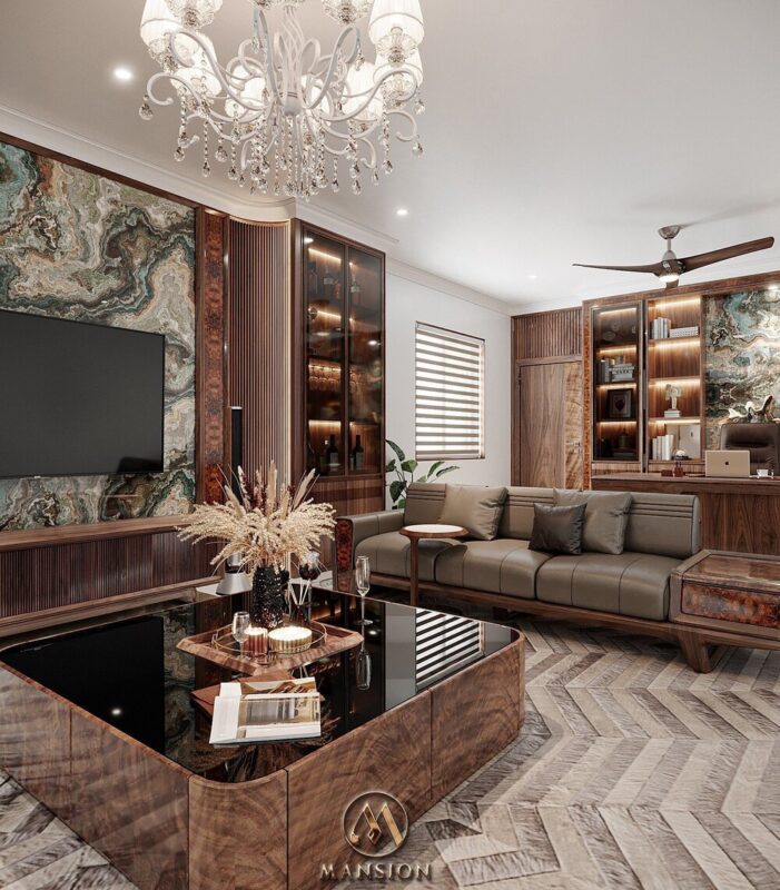 Thiết kế nội thất gỗ óc chó – Nội thất Mansion 2026