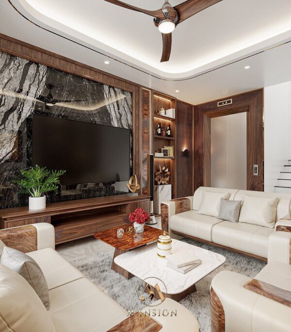 Thiết kế nội thất gỗ óc chó - Nội thất Mansion