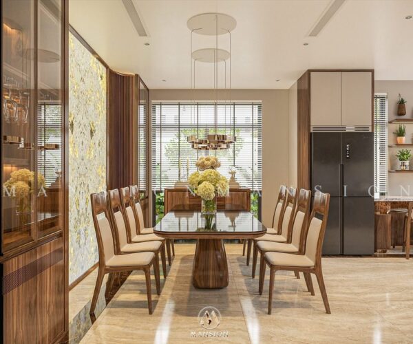 Bật mí 45+ mẫu bàn ghế ăn gỗ óc chó hiện đại