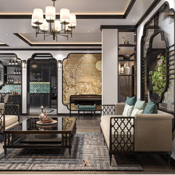 Phòng ngủ phong cách Indochine – nét đẹp thời gian