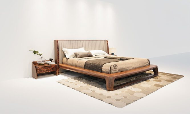 Giường ngủ gỗ óc chó nhập khẩu