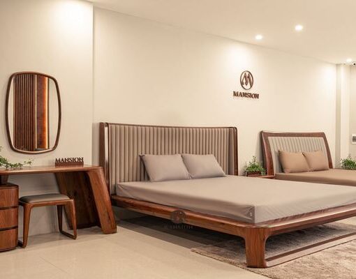 Tư vấn báo giá giường ngủ gỗ óc chó Mansion