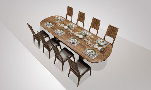 Bật mí 45+ mẫu bàn ghế ăn gỗ óc chó hiện đại