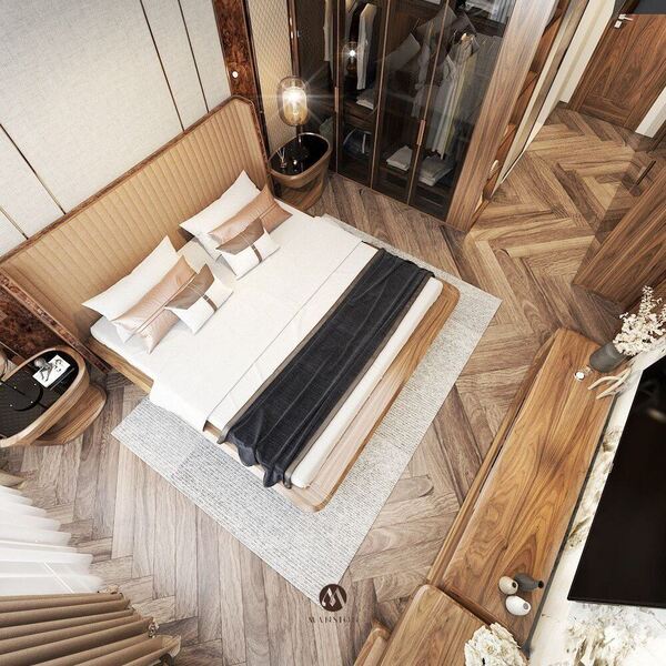 68+ thiết kế mẫu giường ngủ gỗ óc chó đẹp