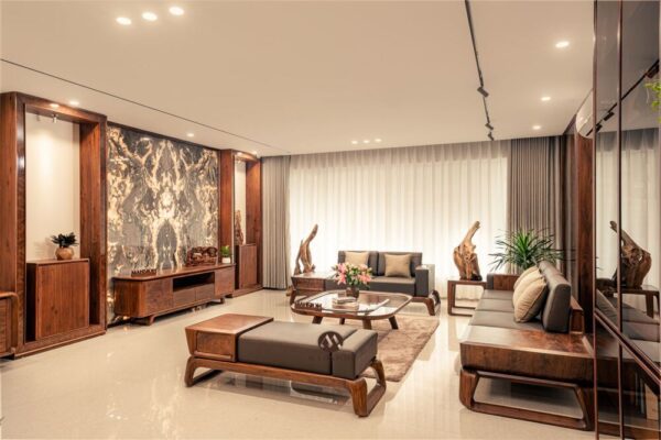 99+ mẫu sofa gỗ óc chó đẳng cấp