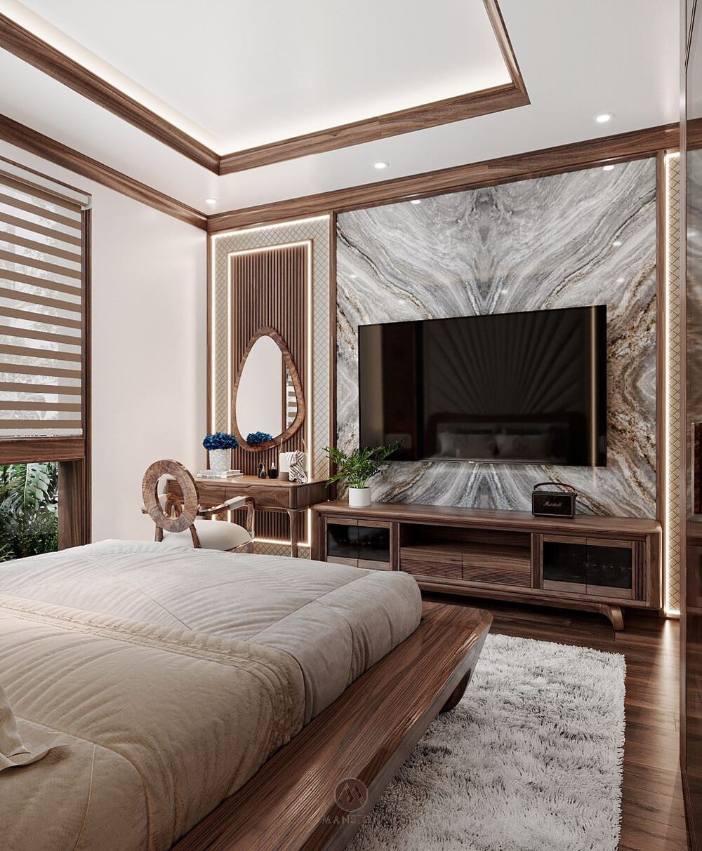 Thiết kế nội thất gỗ óc chó