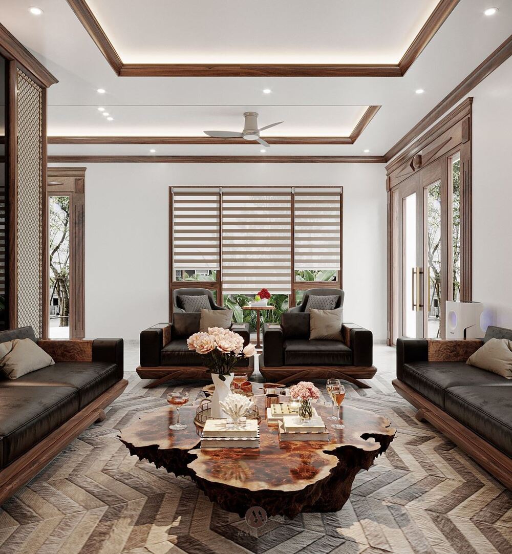 Thiết kế nội thất gỗ óc chó