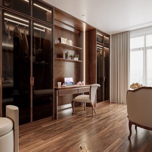 Bàn làm việc gỗ óc chó BLV-M003