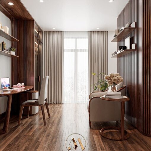 Bàn làm việc gỗ óc chó BLV-M004