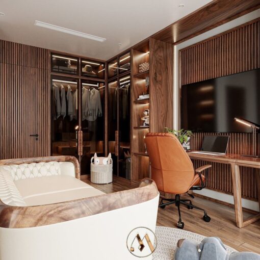 Bàn làm việc gỗ óc chó BLV-M005