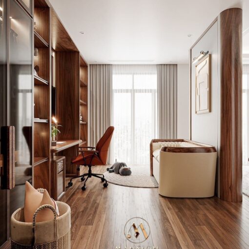 Bàn làm việc gỗ óc chó BLV-M005