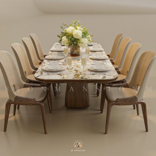 Alternative view of Bàn ghế ăn gỗ óc chó BGA-M037