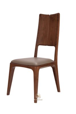 Bàn ghế ăn gỗ óc chó BGA-M040 - Mẫu chính diện