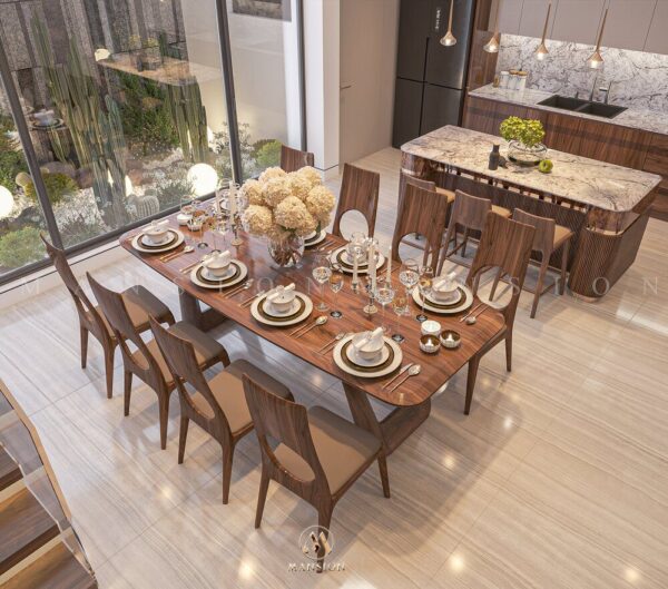 4 lý do nên chọn phòng bếp gỗ óc chó