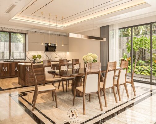 các kiểu dáng tủ bếp gỗ óc chó thịnh hành