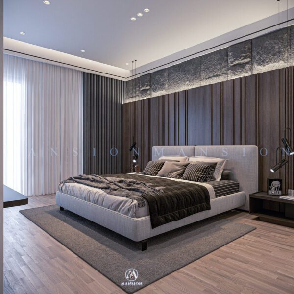 Thiết kế phòng ngủ gỗ óc chó 