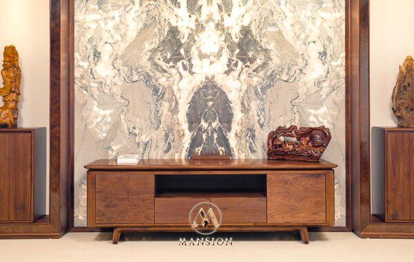 35+ mẫu kệ tivi gỗ óc chó theo xu hướng hiện đại