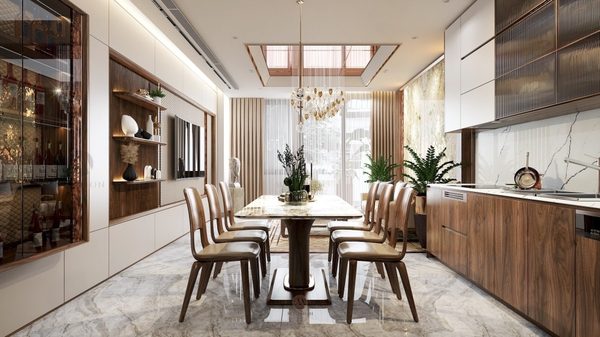 10 ý tưởng thiết kế phòng bếp gỗ óc chó ấn tượng