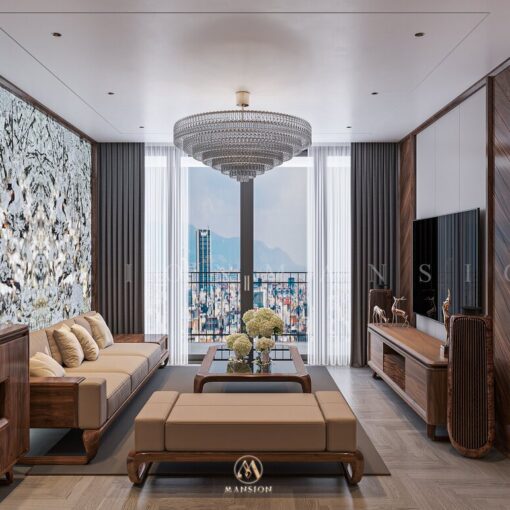 Kệ tivi gỗ óc chó KTV-M035