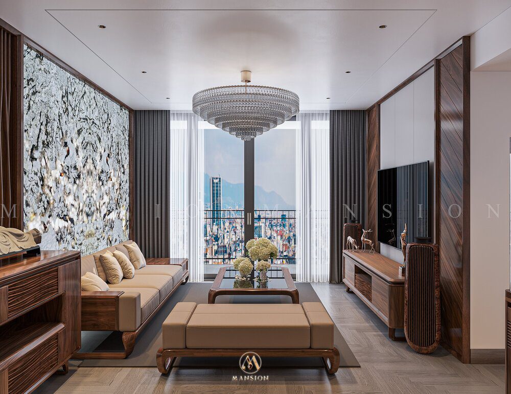 Kệ tivi gỗ óc chó KTV-M035