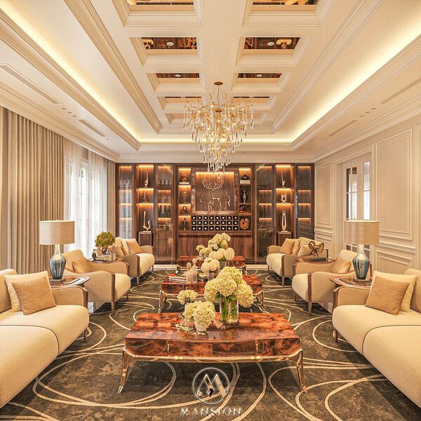 Đơn vị thiết kế thi công nội thất gỗ óc chó Mansion