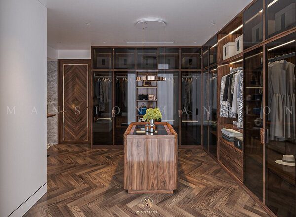 Đơn vị thiết kế thi công nội thất gỗ óc chó Mansion