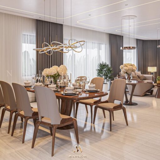 Bàn ghế ăn gỗ óc chó BGA-M028